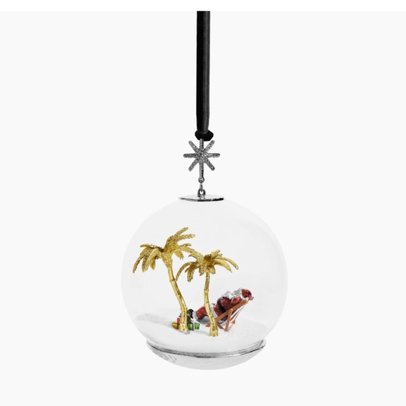 Michael Aram Island Santa Snow Globe Ornament - NIB - Picture 10 of 12